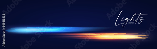 Motion light effect. Shining magic background and liquid speed light