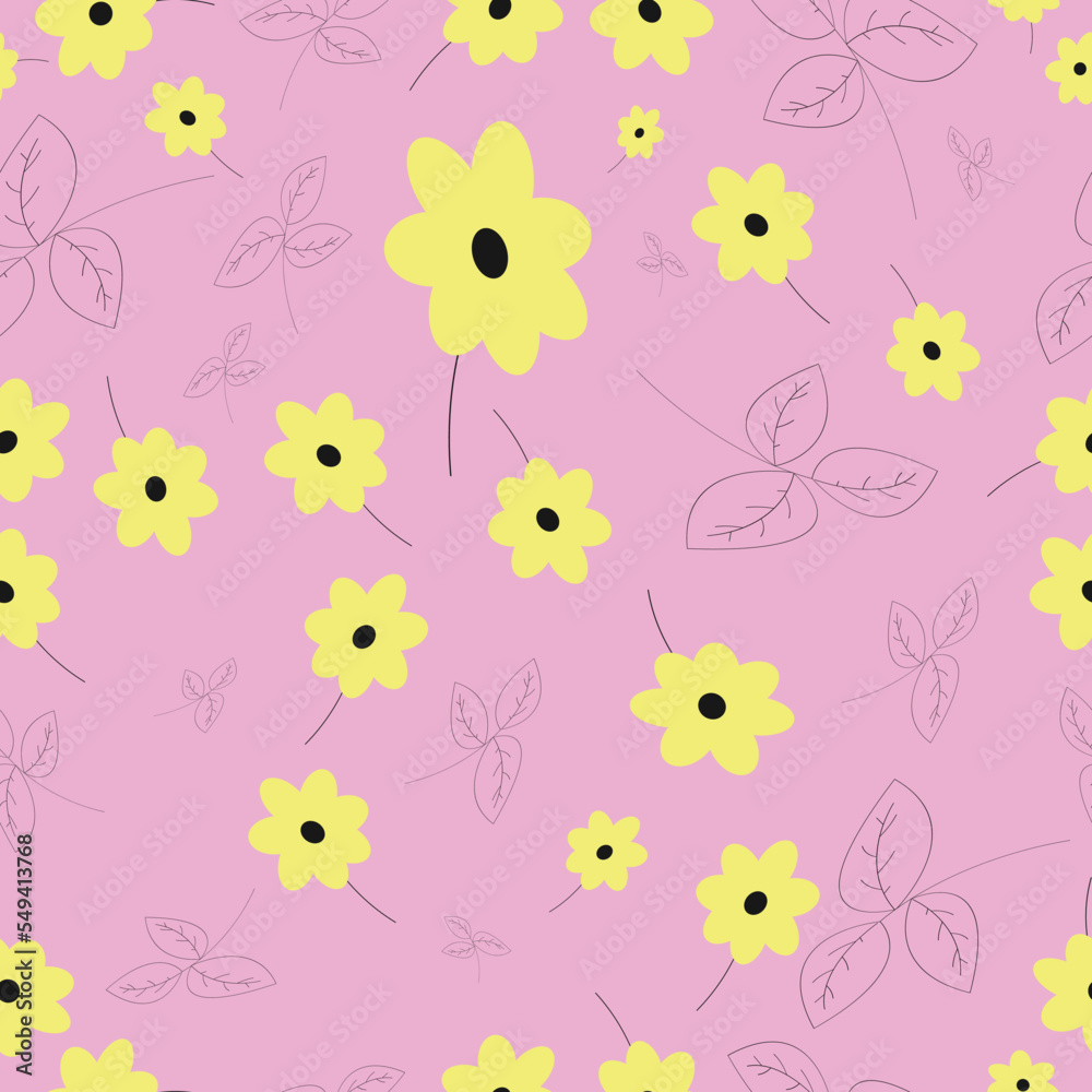 Seamless floral pattern Vector set of seamless patterns flower minimal Style. Seamless floral pattern Vector set of seamless patterns flower minimal Style.