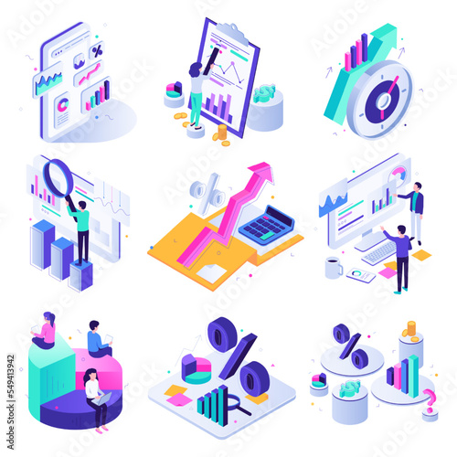 Financial audit. Budget graph, report data. Workers inspecting or analyzing graphs, charts and diagrams