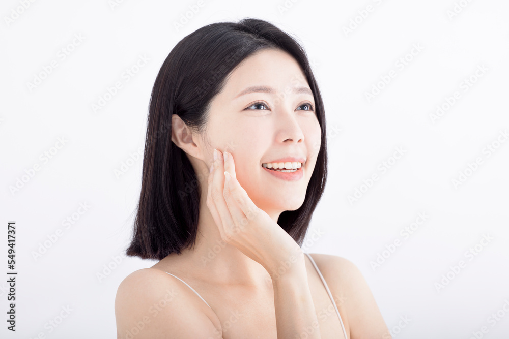 Closeup Young beauty face with Clean Fresh Skin Closeup Young beauty face with Clean Fresh Skin
