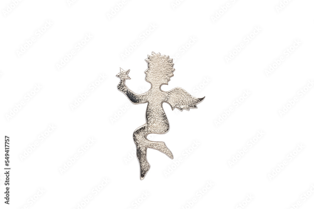 Fototapeta premium Christmas tree stars decorations isolated on white background.