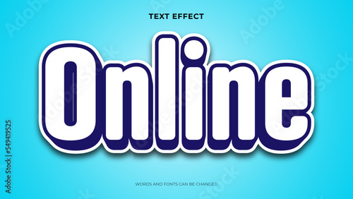 online text effect, editable sticker style text effect