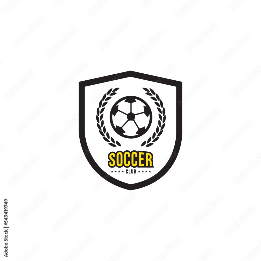 Soccer team emblem logo design vector illustration Soccer team emblem logo design vector illustration