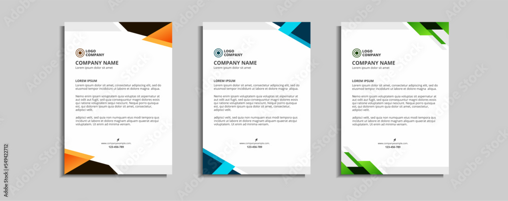 modern corporate letterhead template design.