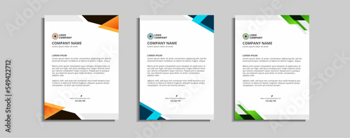 modern corporate letterhead template design.