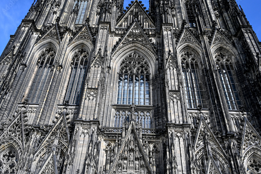 Cologne Cathedral, Germany. Catholic Cathedral of Saint Peter in Köln is Germanay's most visited landmark. Second tallest church in Europe. 