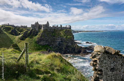 ruin of Dunluce Castle is one of the biggest castles in Northern Ireland  UK