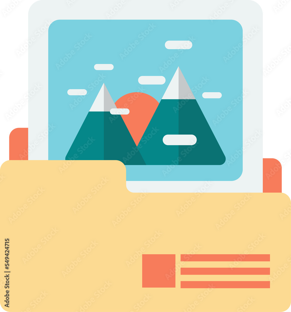 picture storage folder illustration in minimal style