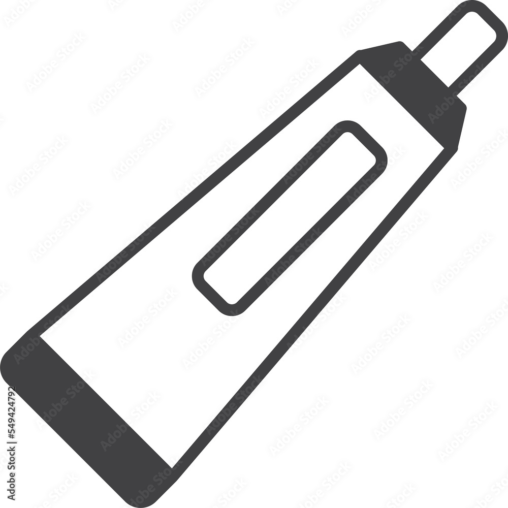 toothpaste illustration in minimal style