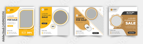 Social Media Post Template Bundle, Furniture Social Media Post Template, sale banner for flyer and social media post, Social Media Instagram Design bundle, home interior banner