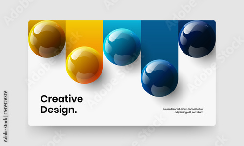 Simple realistic balls company identity illustration. Clean cover vector design template. © kitka