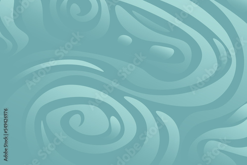 modern abstract pastel turquoise background with swirls and wavy lines