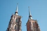 Church towers in Wrocław, Poland