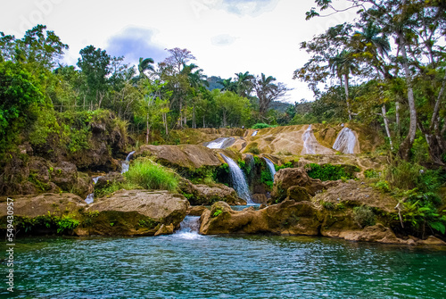 Photography Sendero reino de las aguas waterfall in mountain park on Cuba