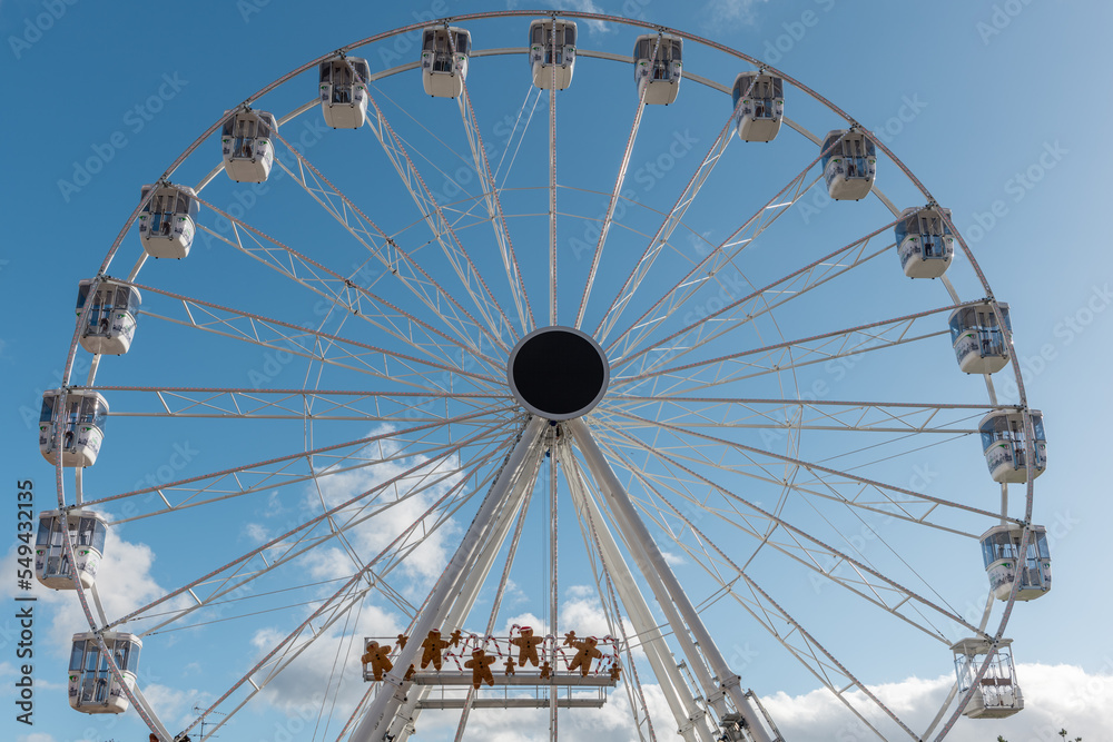 The solar-powered Ferris wheel at the Colmar Christmas market in 2022.