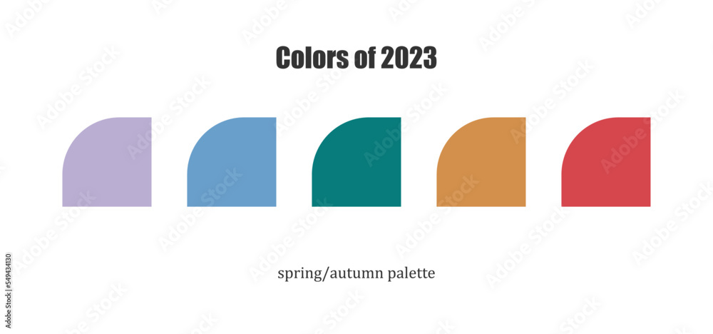 Vettoriale Stock Trend color spring autumn palette 2023 in RGB. Color guide  collection. Bright color set for fashion, home interior, design. | Adobe  Stock
