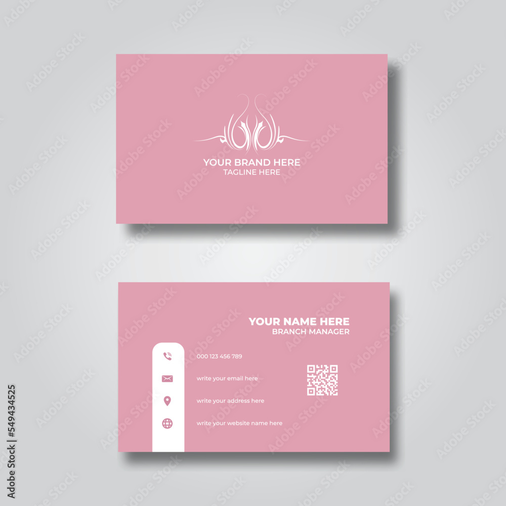 minimal business card template. elegant visiting card design. business card design