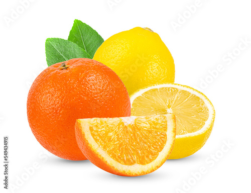 Orange citrus fruit lemon isolated on transparent png