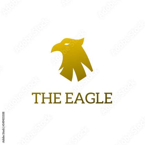 vector design template logo symbol eagle head golden color