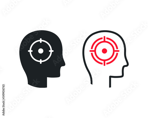 Human target. Headhunting person icon. Illustration vector