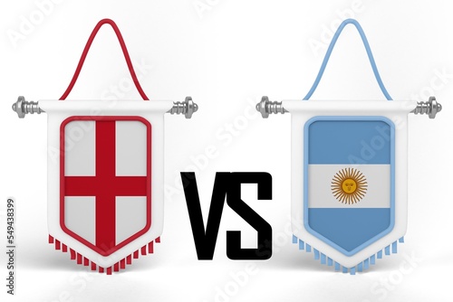 England VS Argentina Flag Banner