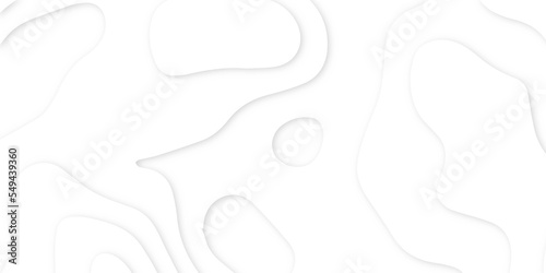 Abstract design with white background and realistic papercut decoration textured with wavy layers and shadow. papercut and multi layer cutout geometric pattern  art background banner texture website .