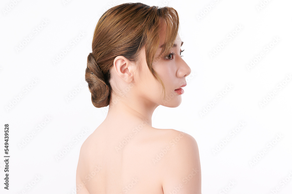 Beautiful young asian woman with clean fresh skin on white background, Face care, Facial treatment, Cosmetology, beauty and spa, Asian women portrait. Beautiful young asian woman with clean fresh skin on white background, Face care, Facial treatment, Cosmetology, beauty and spa, Asian women portrait.