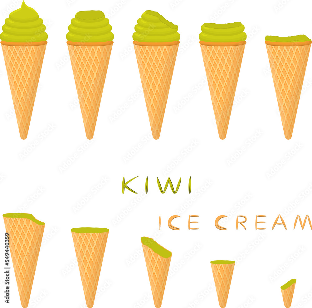 Big set various sweet tasty natural ice cream Big set various sweet tasty natural ice cream