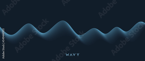 Abstract irregular wavy interpolated lines or strokes, perfect for background, backdrop, banner, wallpaper, modern minimalist background.