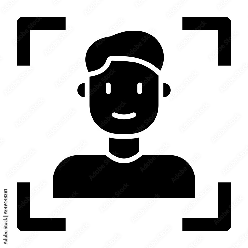 Face Scan Glyph Icon