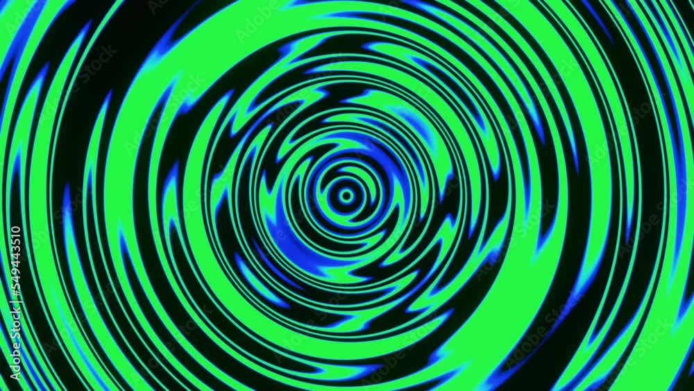 Spiral psychedelic tornado neon seamless loop abstract background. Animated wallpaper for VJ or screensaver.