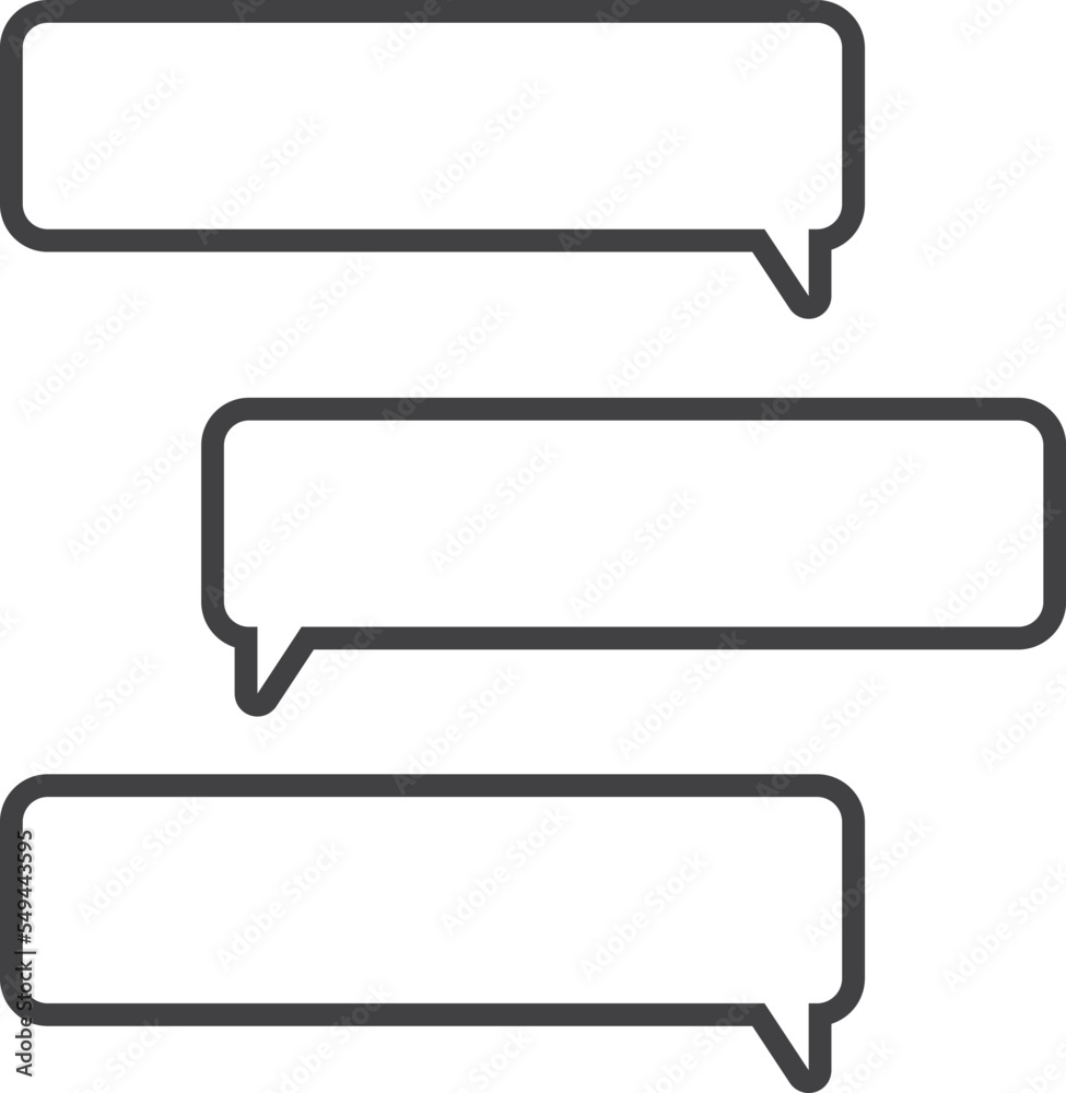 Message boxes and chats illustration in minimal style Message boxes and chats illustration in minimal style