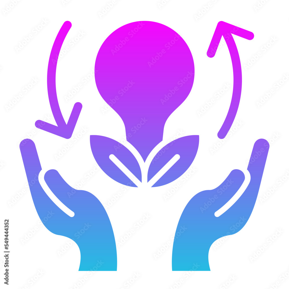 Sustainability Glyph Gradient Icon Sustainability Glyph Gradient Icon