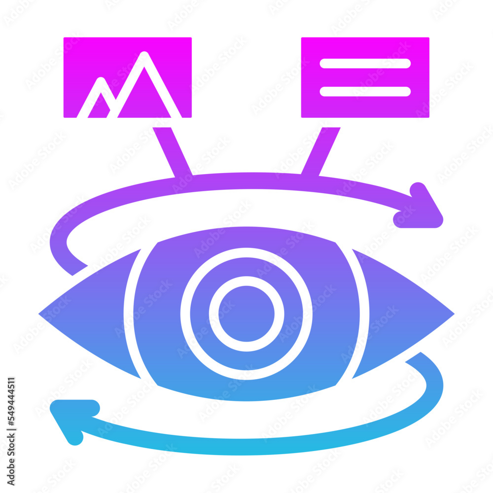 Eye Glyph Gradient Icon