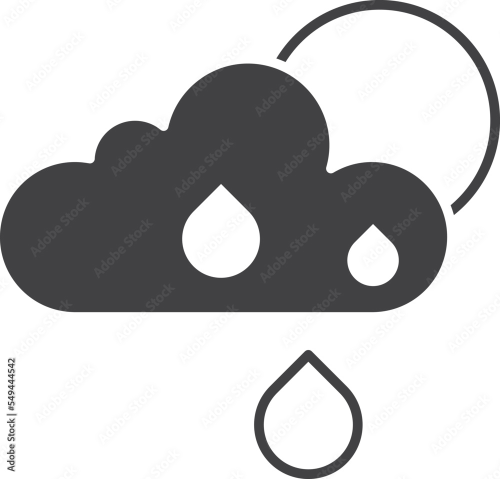 sun and rain illustration in minimal style sun and rain illustration in minimal style