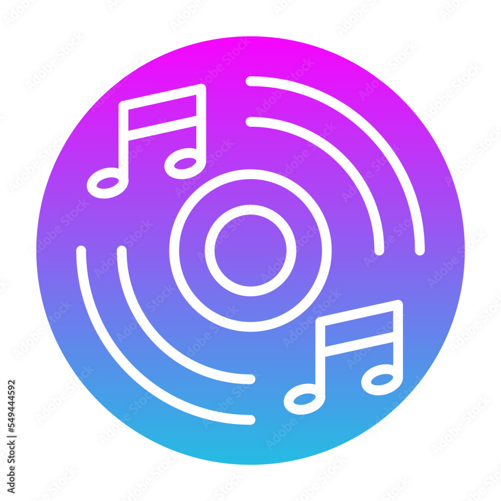 Compact Disc Glyph Gradient Icon Compact Disc Glyph Gradient Icon