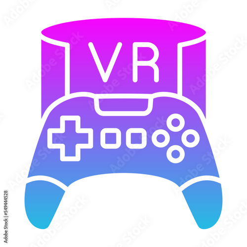 Vr Game Glyph Gradient Icon