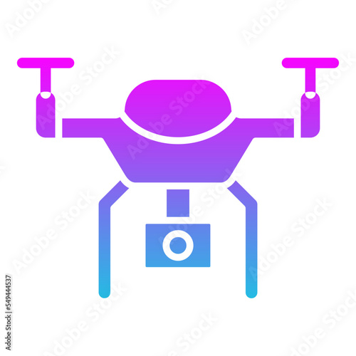Smart Drone Glyph Gradient Icon