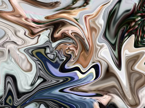 Digital Art Abstract Pattern Unique Liquid Background.