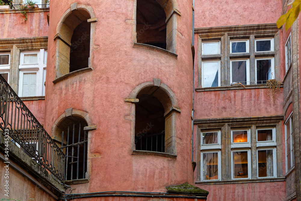 House of Crible, known as the Tour Rose is a remarkable building of VieuxLyon for the ochre