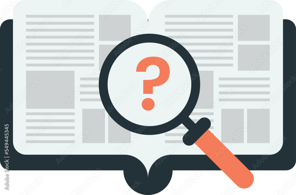book and question mark illustration in minimal style book and question mark illustration in minimal style