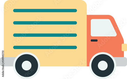 truck illustration in minimal style