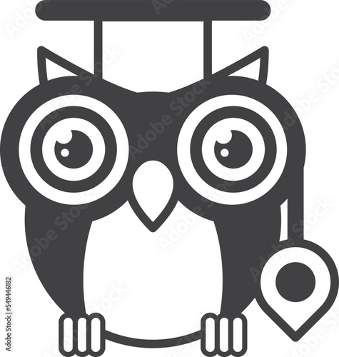 owl illustration in minimal style photo