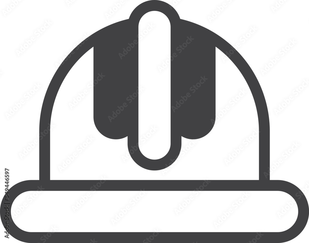 construction hat illustration in minimal style construction hat illustration in minimal style