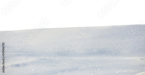 white snow in daylight, background, isolate on transparent background
