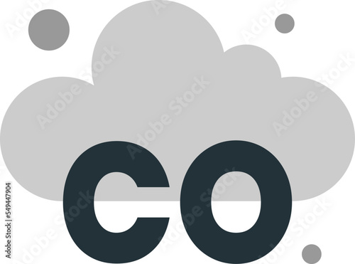 Gas CO illustration in minimal style