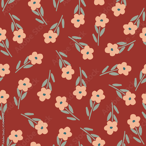 Cute summer, spring, hand drawn, seamless print, conversational pattern, colorful, ditsy, random, fading doodle flowers, stems, petals, girls, women, fabric, tshirt, packaging, textile, fabric, kids