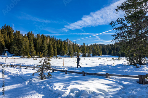 Sexten dolomites in a winter day