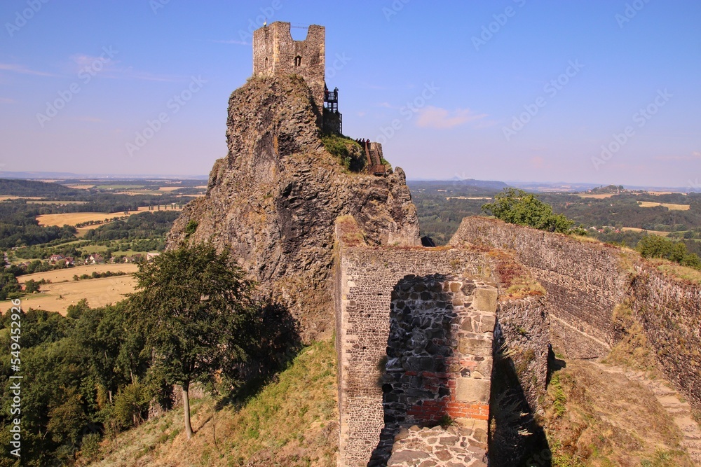 The ruins of historical castle Trosky, Czech republic