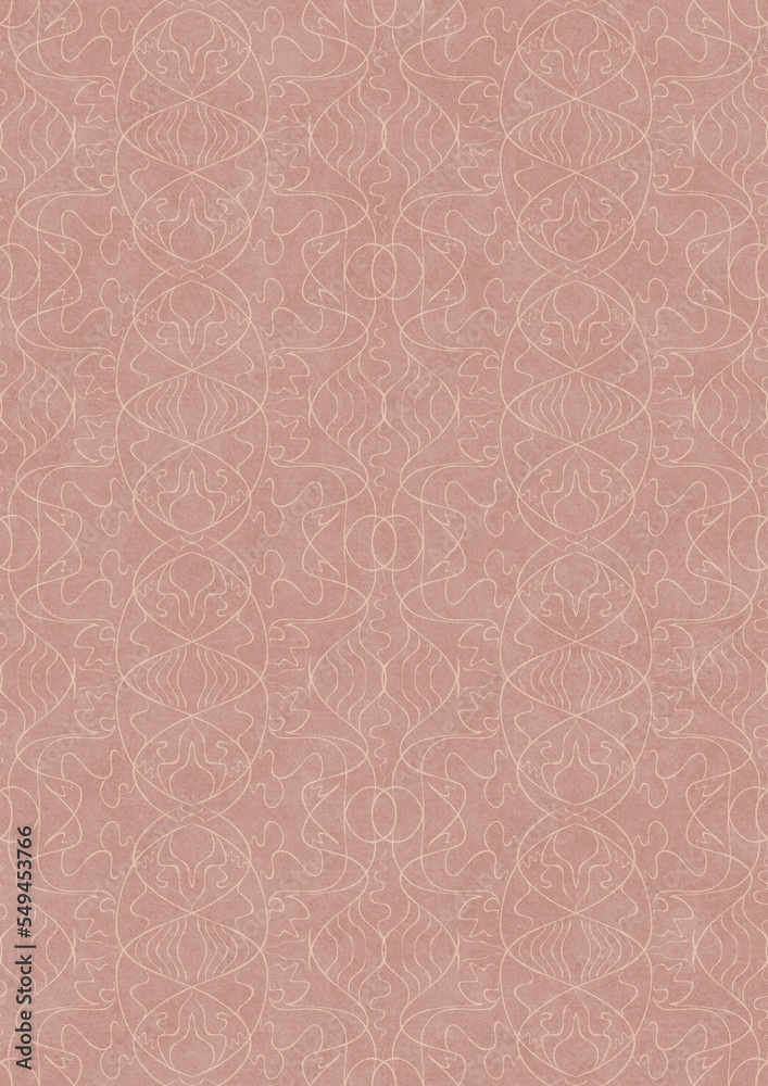Hand-drawn abstract seamless ornament. Light semi transparent pale pink on a pale pink background. Paper texture. Digital artwork, A4. (pattern: p02-1e) Hand-drawn abstract seamless ornament. Light semi transparent pale pink on a pale pink background. Paper texture. Digital artwork, A4. (pattern: p02-1e)